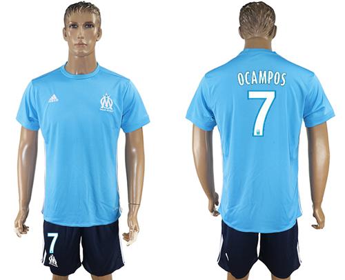Marseille #7 Ocampos Away Soccer Club Jersey
